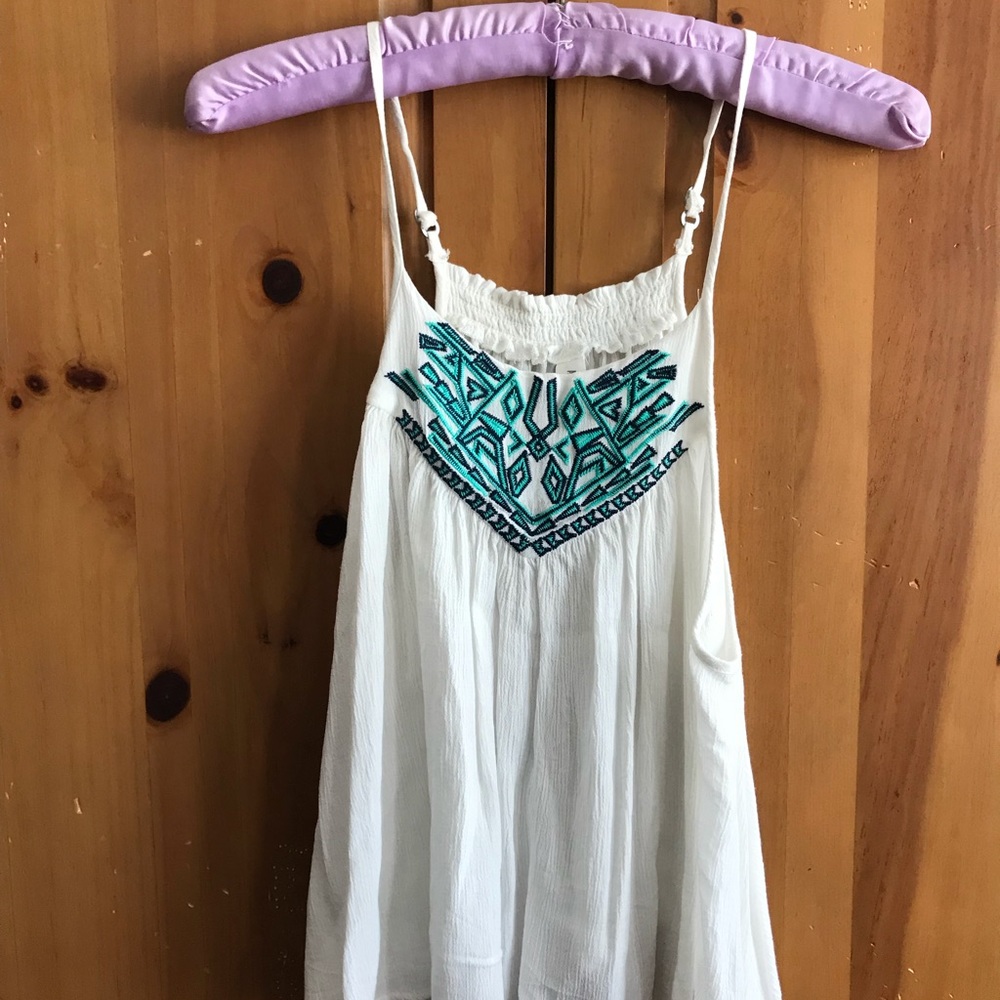 Summery top with adjustable spaghetti straps